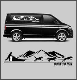 Born to Run Mountain Van Decal